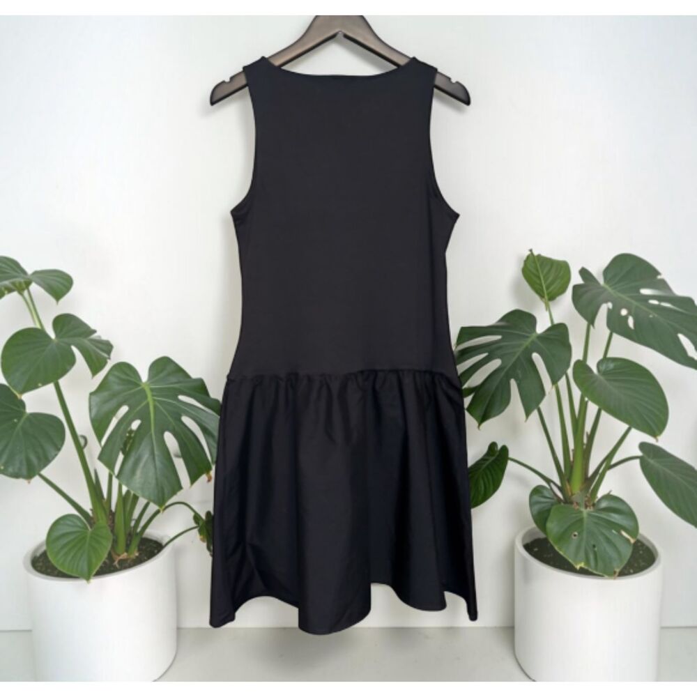 A New Day Women’s Black Sleeveless Drop-Waist Mini Dress Size Medium